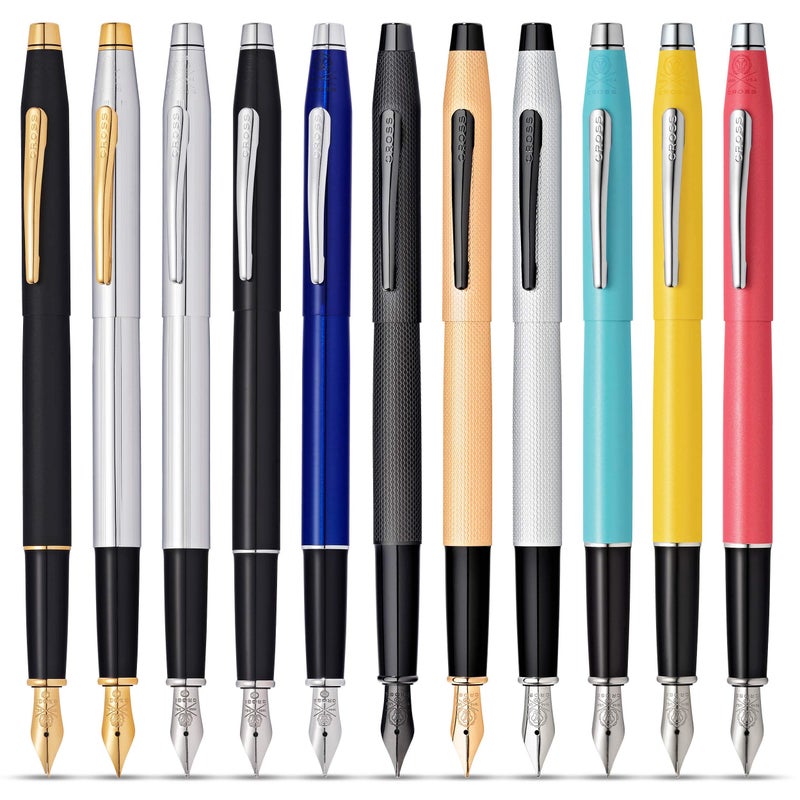 Cross Classic Century Refillable Fountain Pen, Medium Nib, Includes Premium Gift Box - Brushed Chrome - Image 4